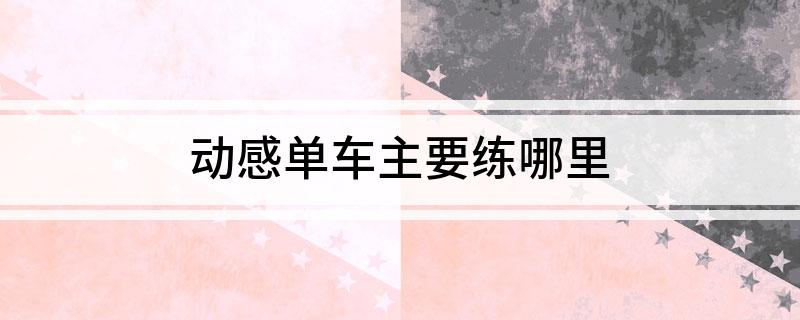 竞博JBO官网动感单车主要练哪里(图1)