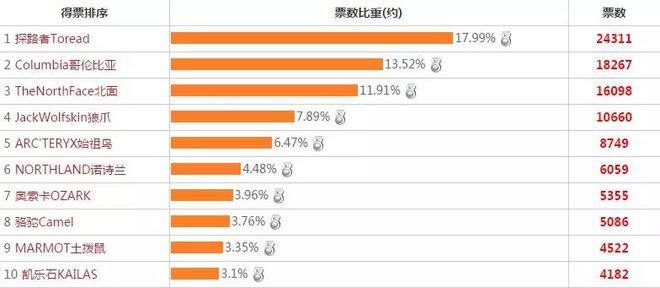 2017排名前十户外品牌萨洛蒙未上榜始祖鸟仅第5(图3)